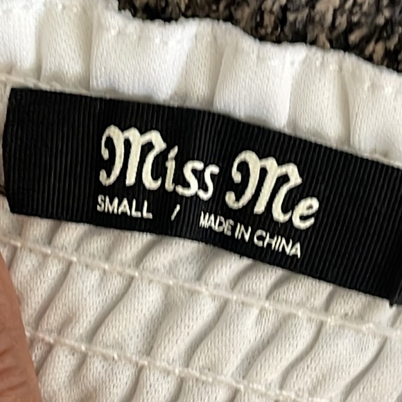 MISS ME WHITE COLD SHOULDER MINI DRESS Smocked Back with adjustable straps Sz S - Picture 16 of 17